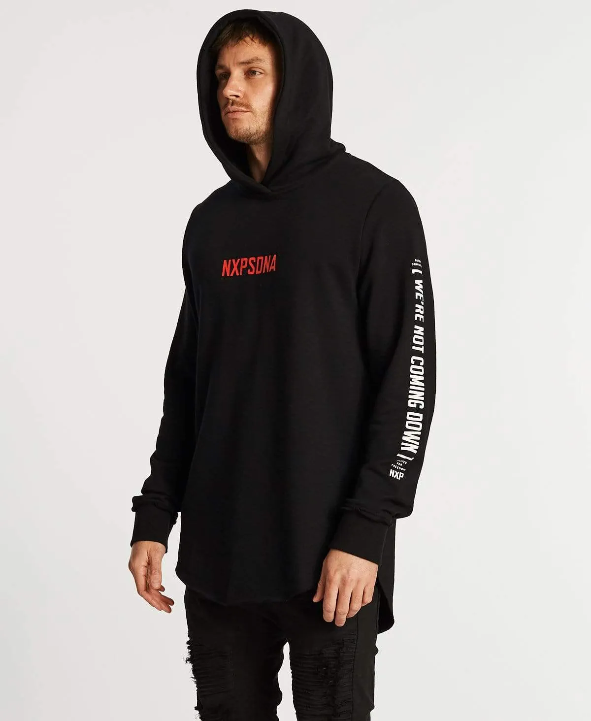 Above All Dual Curved Hoodie Jet Black sold by Neverland product image thumbnail 5