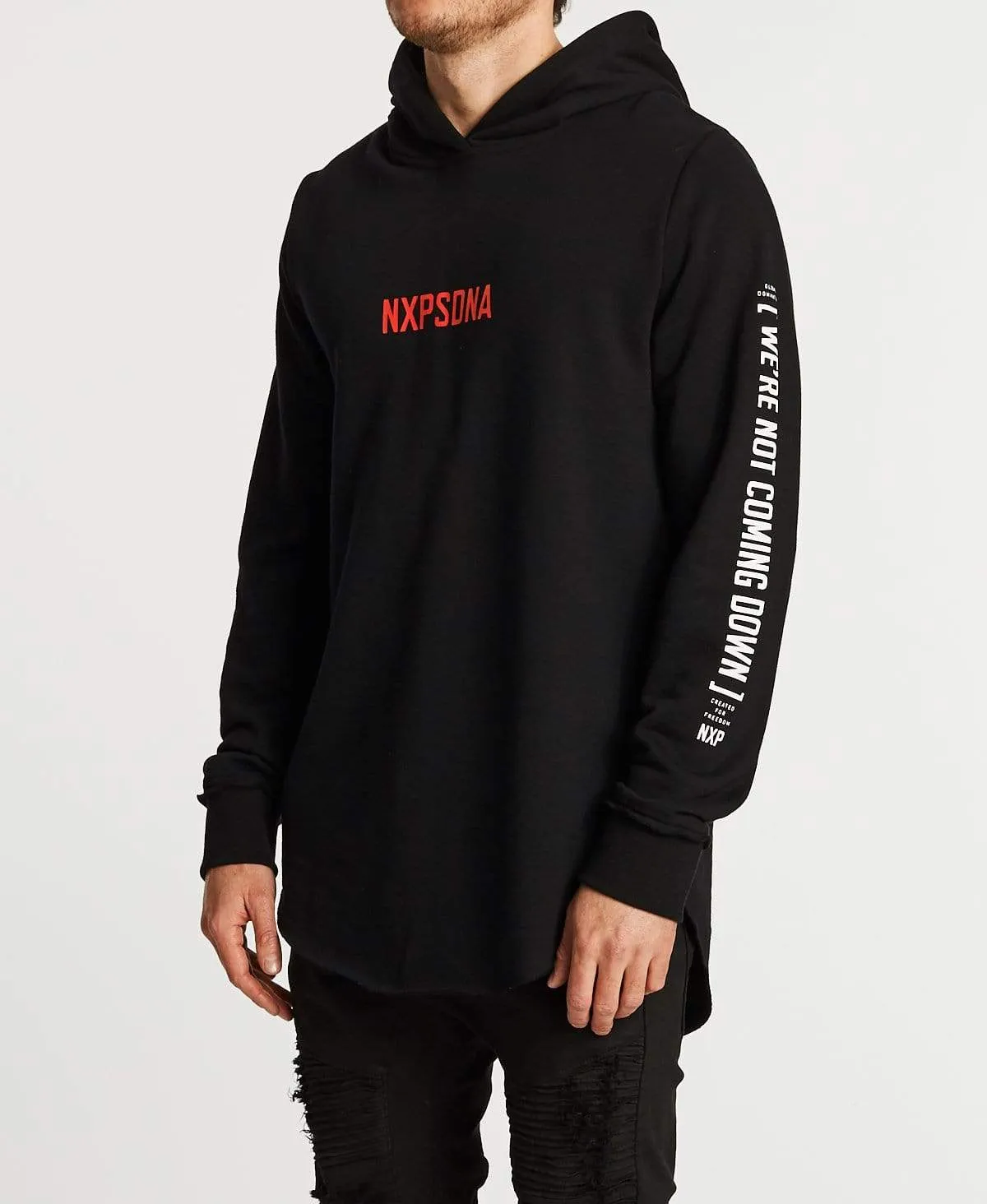 Above All Dual Curved Hoodie Jet Black sold by Neverland product image thumbnail 3