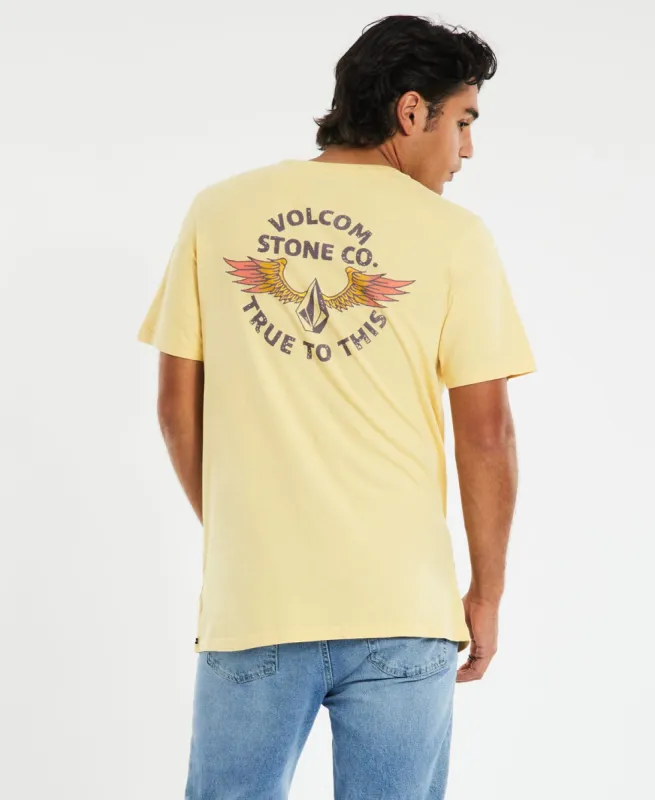 Archer T-Shirt Straw Yellow sold by Neverland
