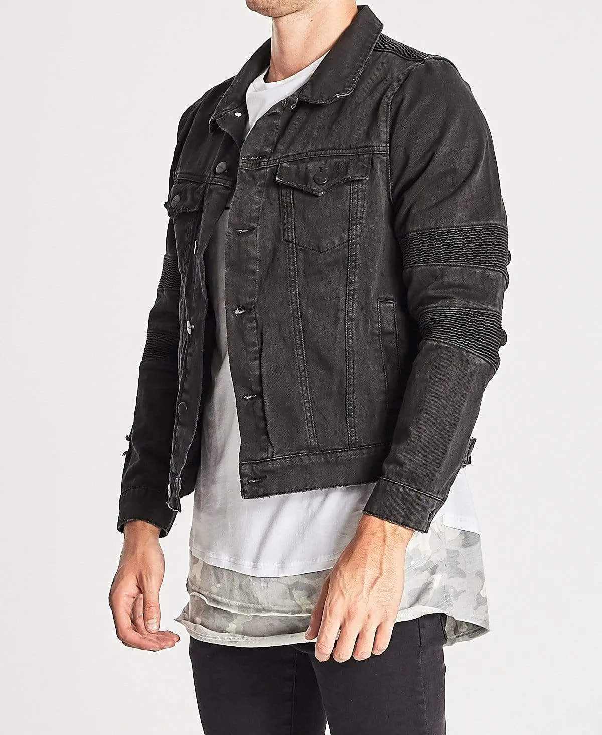 Bandit Denim Jacket Jet Black sold by Neverland product image thumbnail 3
