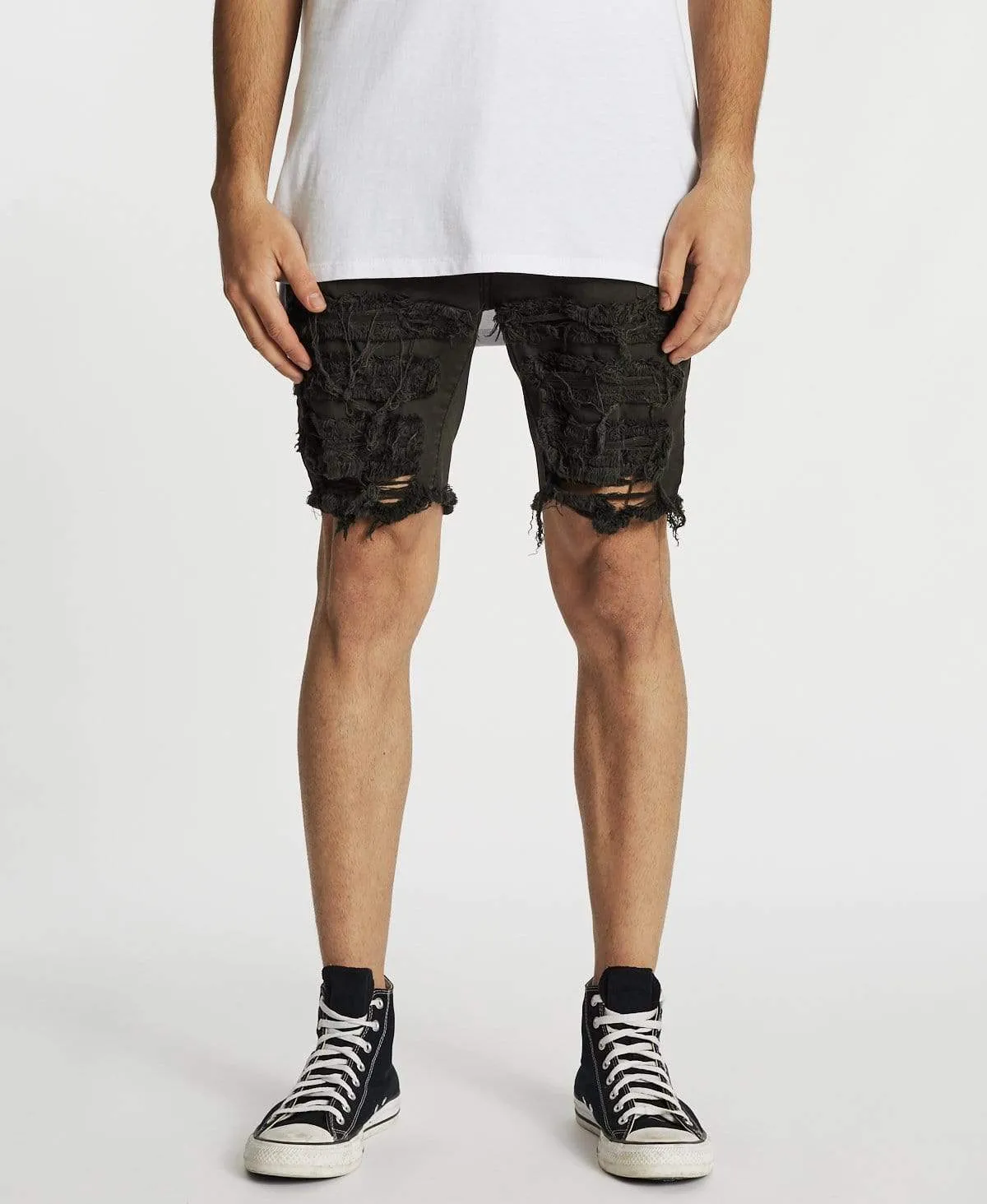 Blade Runner Raw Hem Short Washed Black sold by Neverland product image thumbnail 4