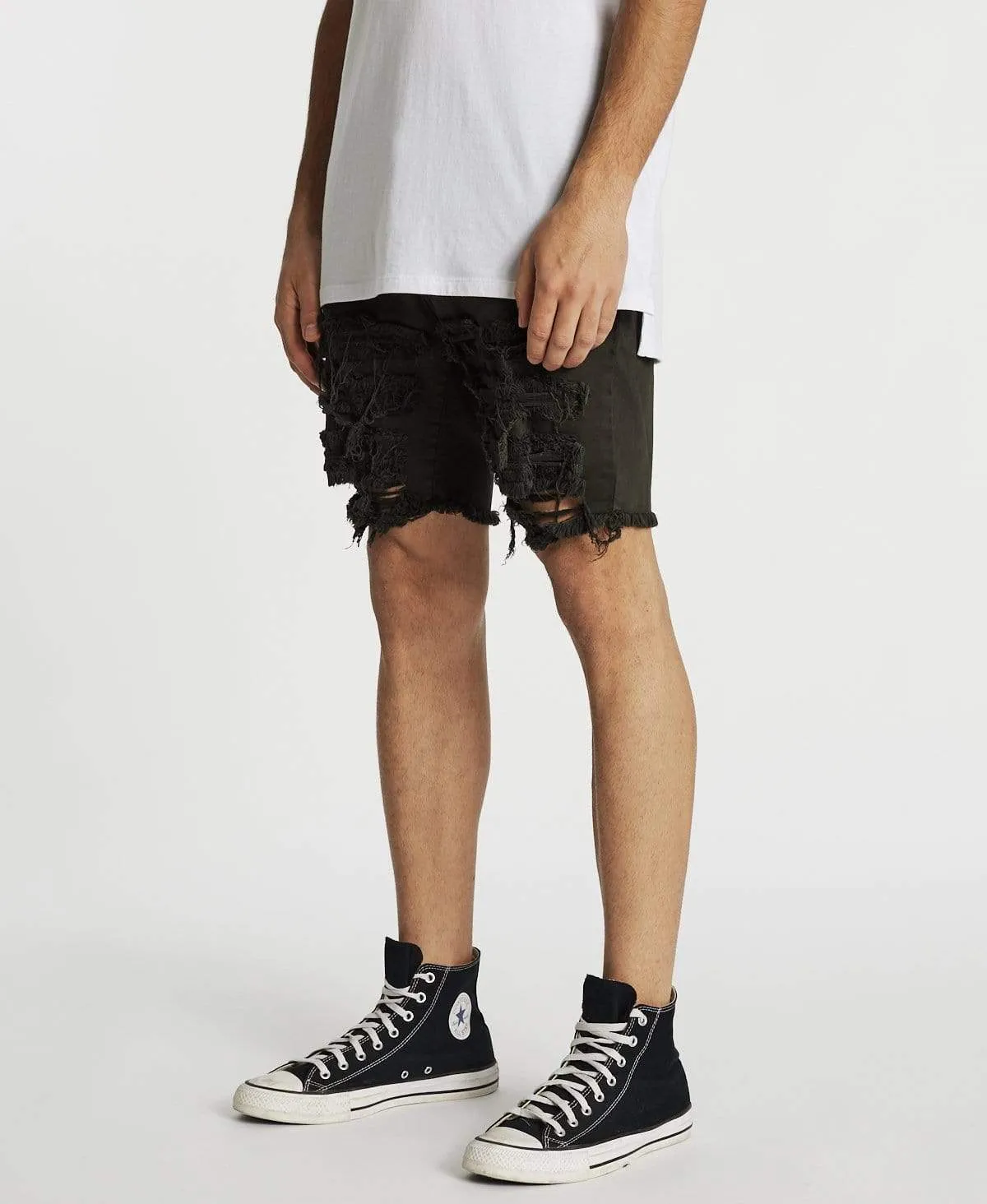 Blade Runner Raw Hem Short Washed Black sold by Neverland product image thumbnail 5