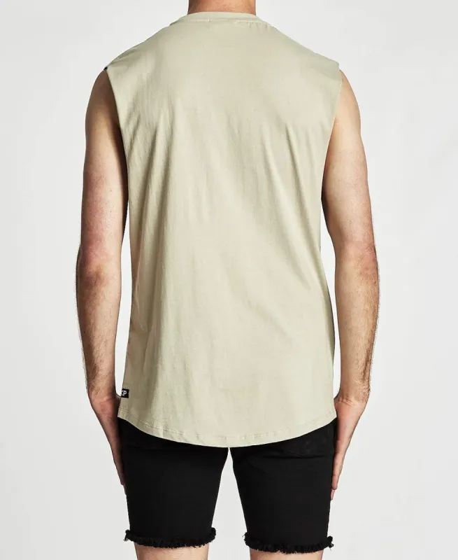 Formula Scoop Back Muscle Tee Stone sold by Neverland