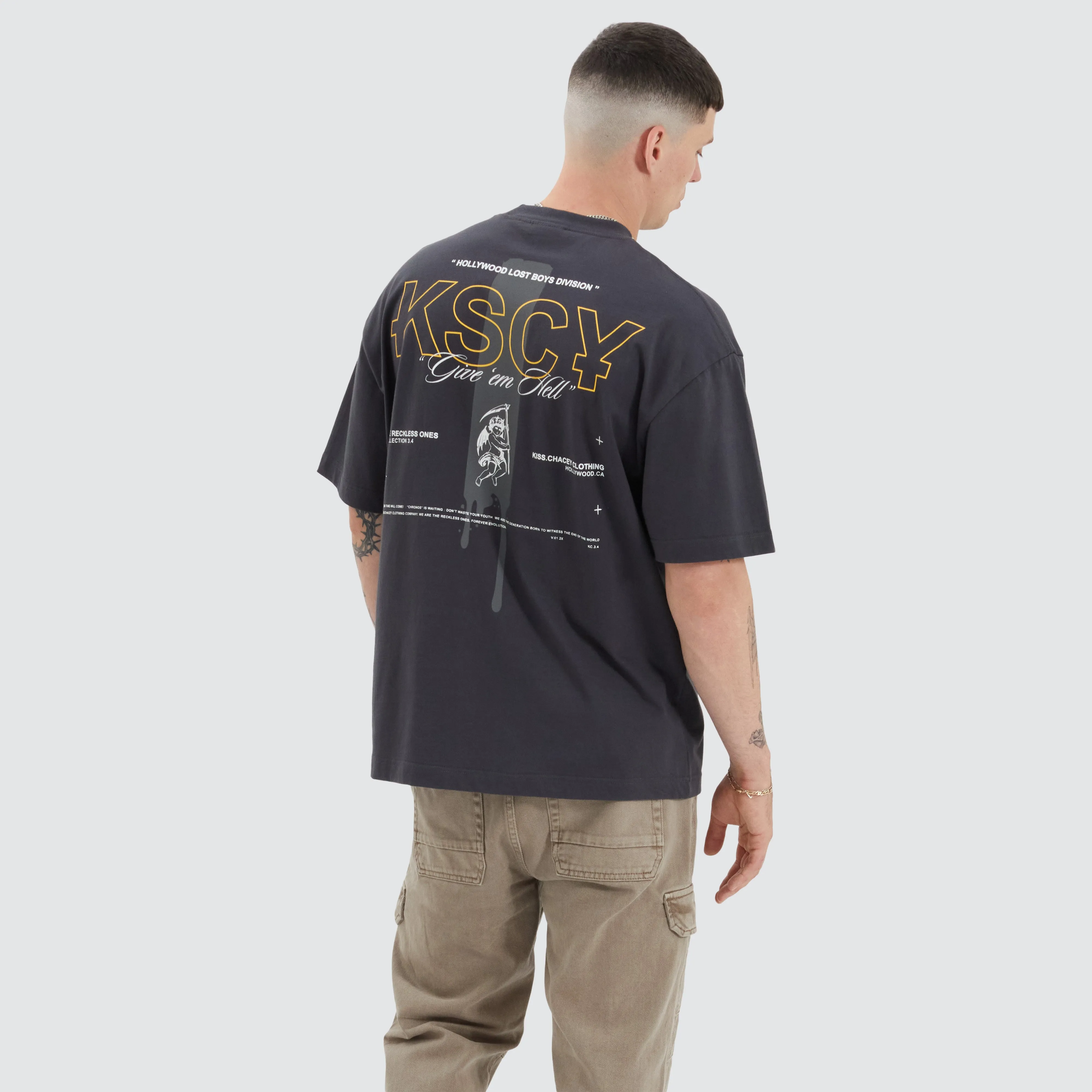 Aral Street Tee Pigment Anthracite sold by Neverland