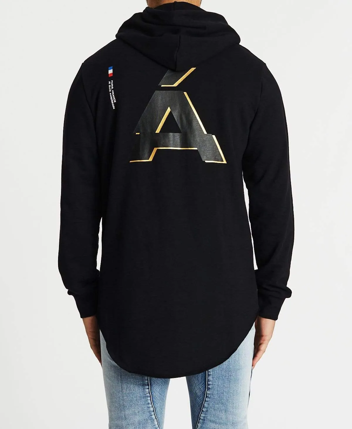 Coeur Noir Dual Curved Hoodie Jet Black sold by Neverland