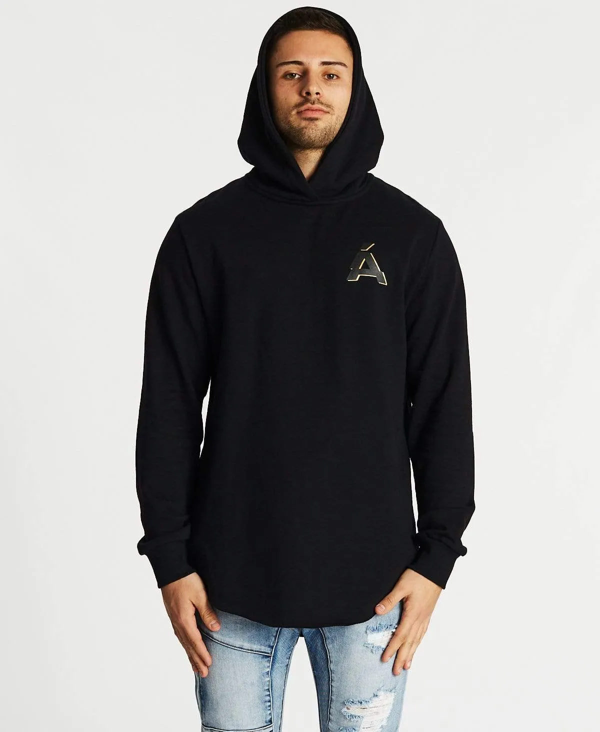 Coeur Noir Dual Curved Hoodie Jet Black sold by Neverland product image thumbnail 4