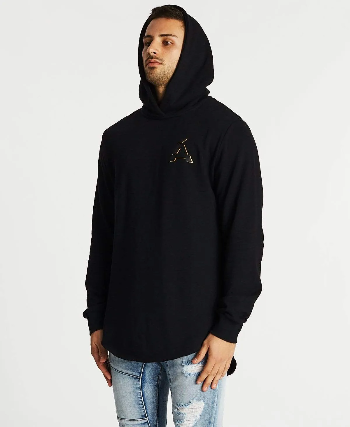 Coeur Noir Dual Curved Hoodie Jet Black sold by Neverland product image thumbnail 5