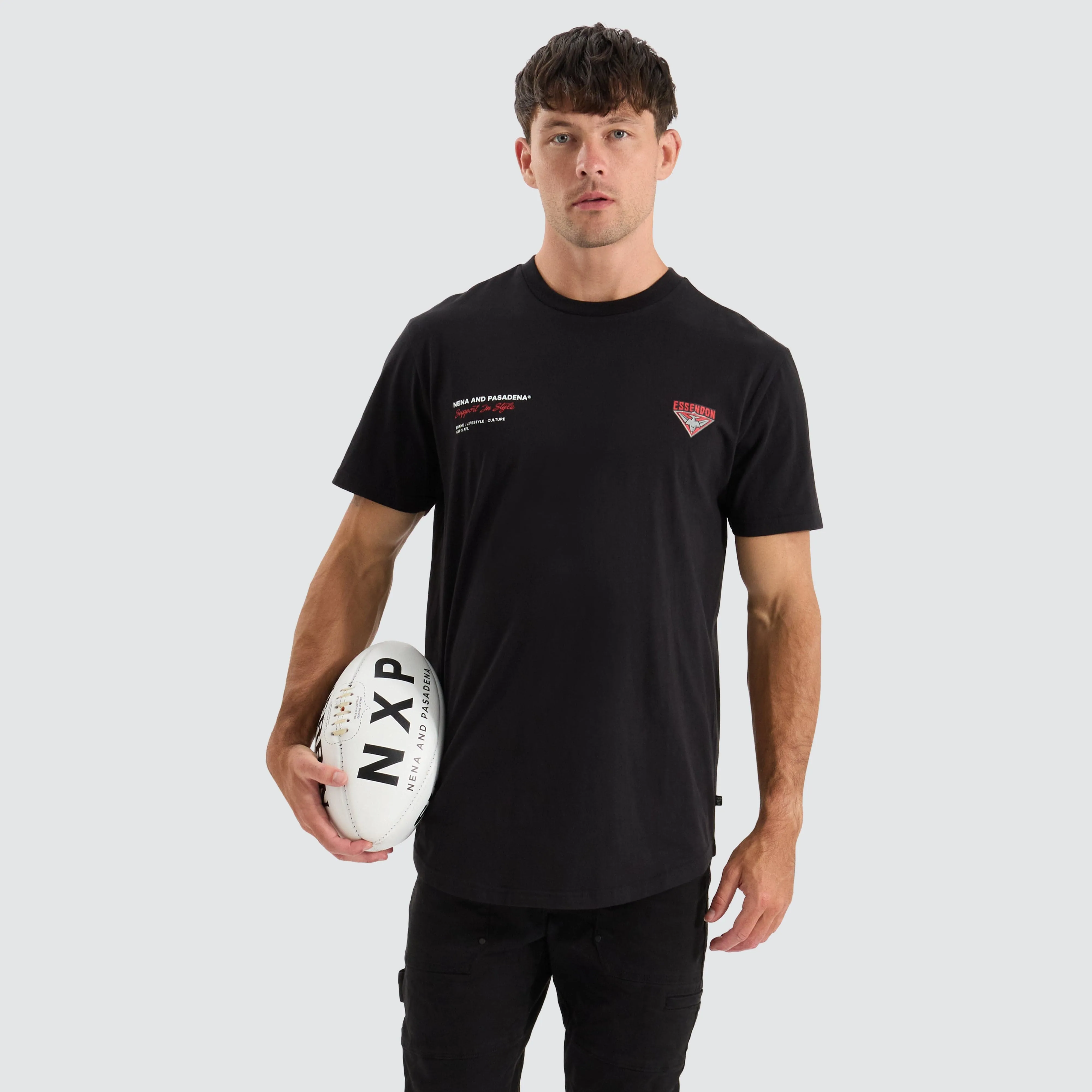 Essendon Bombers AFL Dual Curved Tee Jet Black sold by Neverland product image thumbnail 2