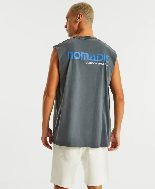 Twilight Relaxed Muscle Tee Pigment Asphalt Grey sold by Neverland