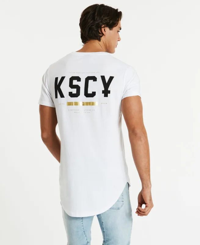 Alleyway Dual Curved T-Shirt White sold by Neverland