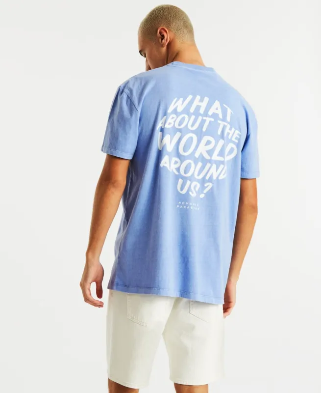 World Relaxed T-Shirt Pigment Lilac sold by Neverland