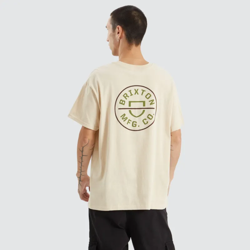 Crest II Standard T-Shirt Cream/Sea Kelp/Sepia sold by Neverland