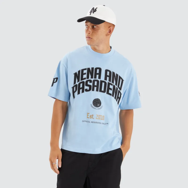 Members Loop Back Street Tee Placid Blue sold by Neverland