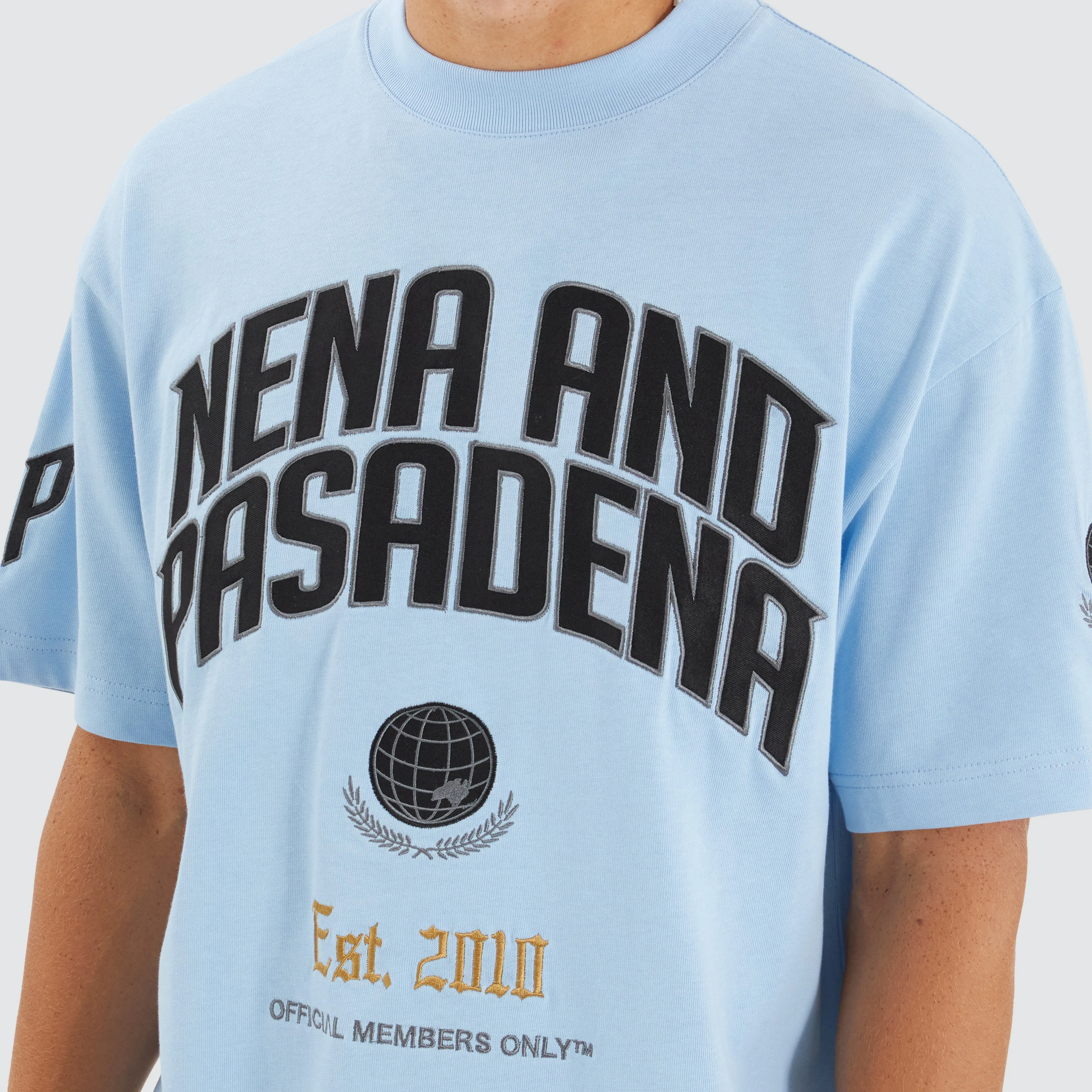 Members Loop Back Street Tee Placid Blue sold by Neverland product image thumbnail 2