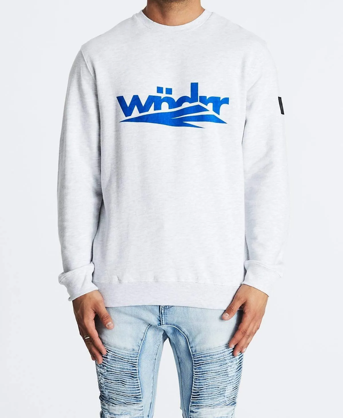 Trails Crew Jumper White Marl sold by Neverland