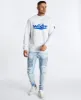 Trails Crew Jumper White Marl sold by Neverland