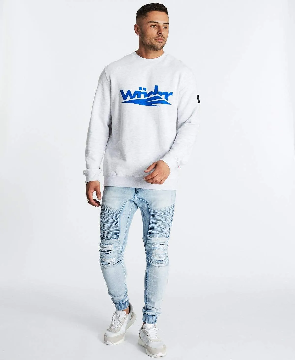 Trails Crew Jumper White Marl sold by Neverland product image thumbnail 4