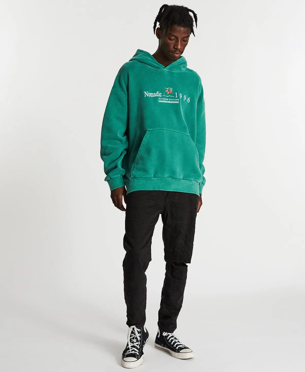 Breezy Relaxed Hoodie Pigment Deep Jungle sold by Neverland product image thumbnail 4