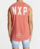 Decade Scoop Back Muscle Tee Pigment Coral sold by Neverland