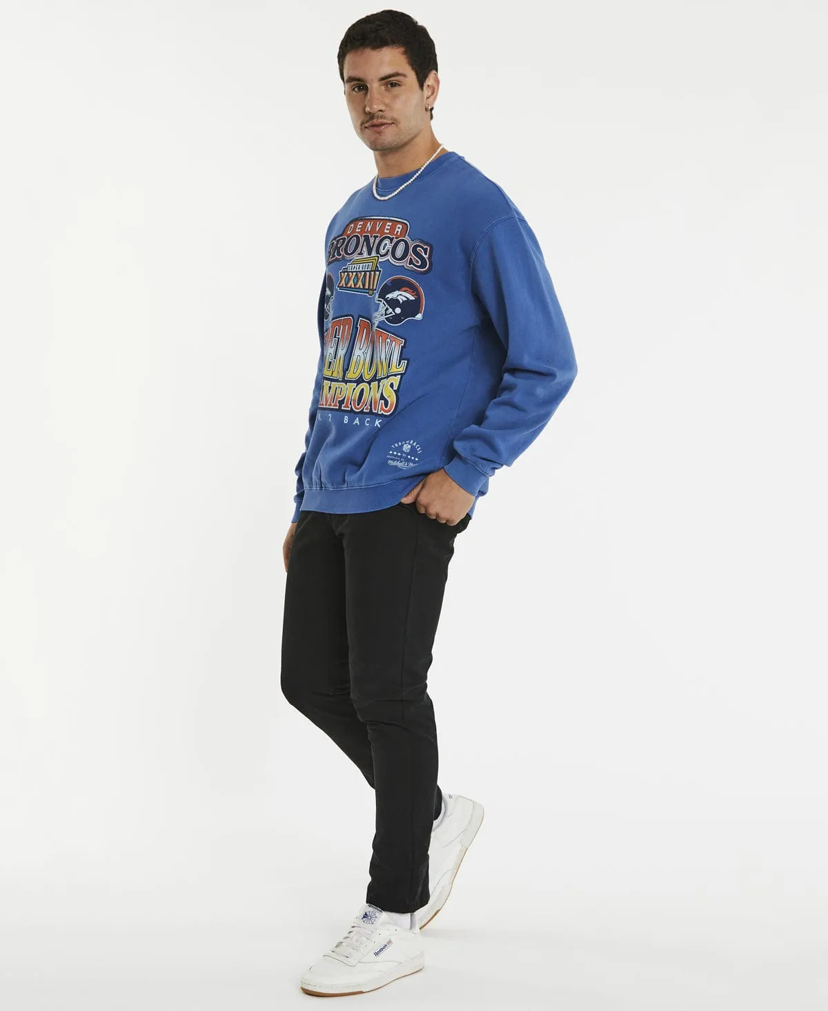 Vintage Superbowl Champion Crew Jumper Broncos Faded Blue sold by Neverland product image thumbnail 5