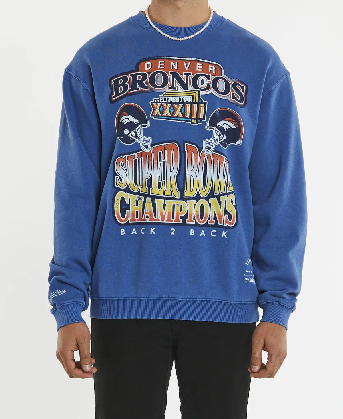 Vintage Superbowl Champion Crew Jumper Broncos Faded Blue sold by Neverland product image thumbnail 2