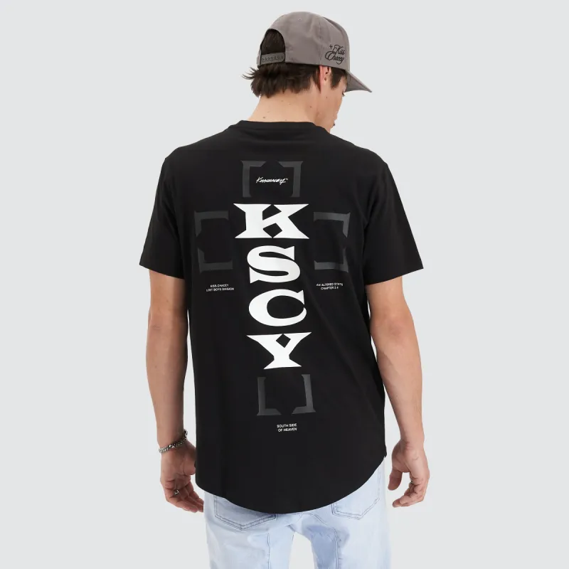 Redemption  Dual Curved Tee Jet Black sold by Neverland