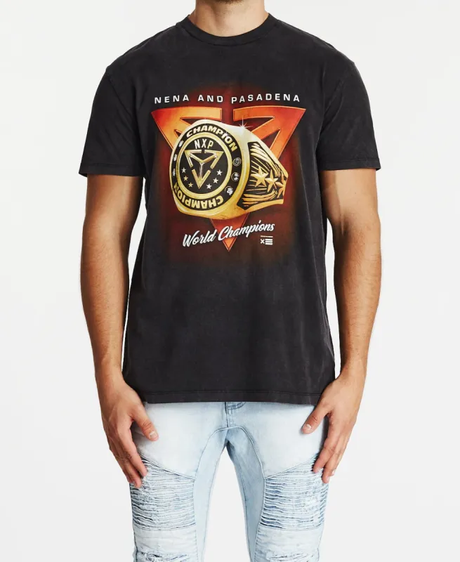 Visual Relaxed T-Shirt Mineral Black sold by Neverland