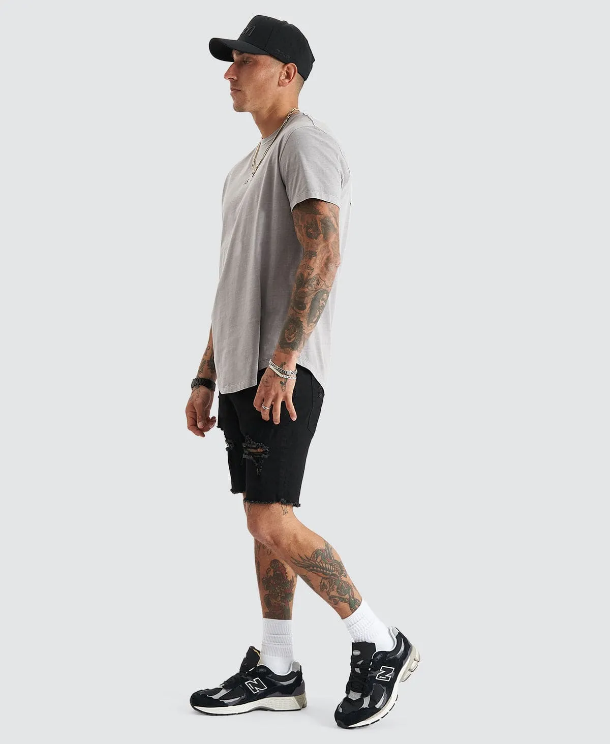 Cadden Dual Curved Tee Pigment Frost Grey sold by Neverland product image thumbnail 4