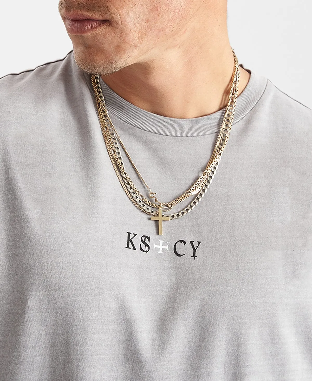 Cadden Dual Curved Tee Pigment Frost Grey sold by Neverland product image thumbnail 5