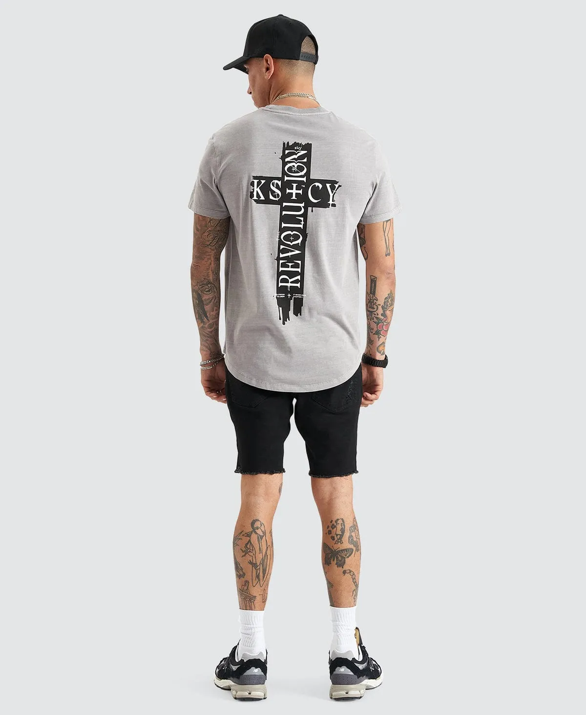 Cadden Dual Curved Tee Pigment Frost Grey sold by Neverland product image thumbnail 3