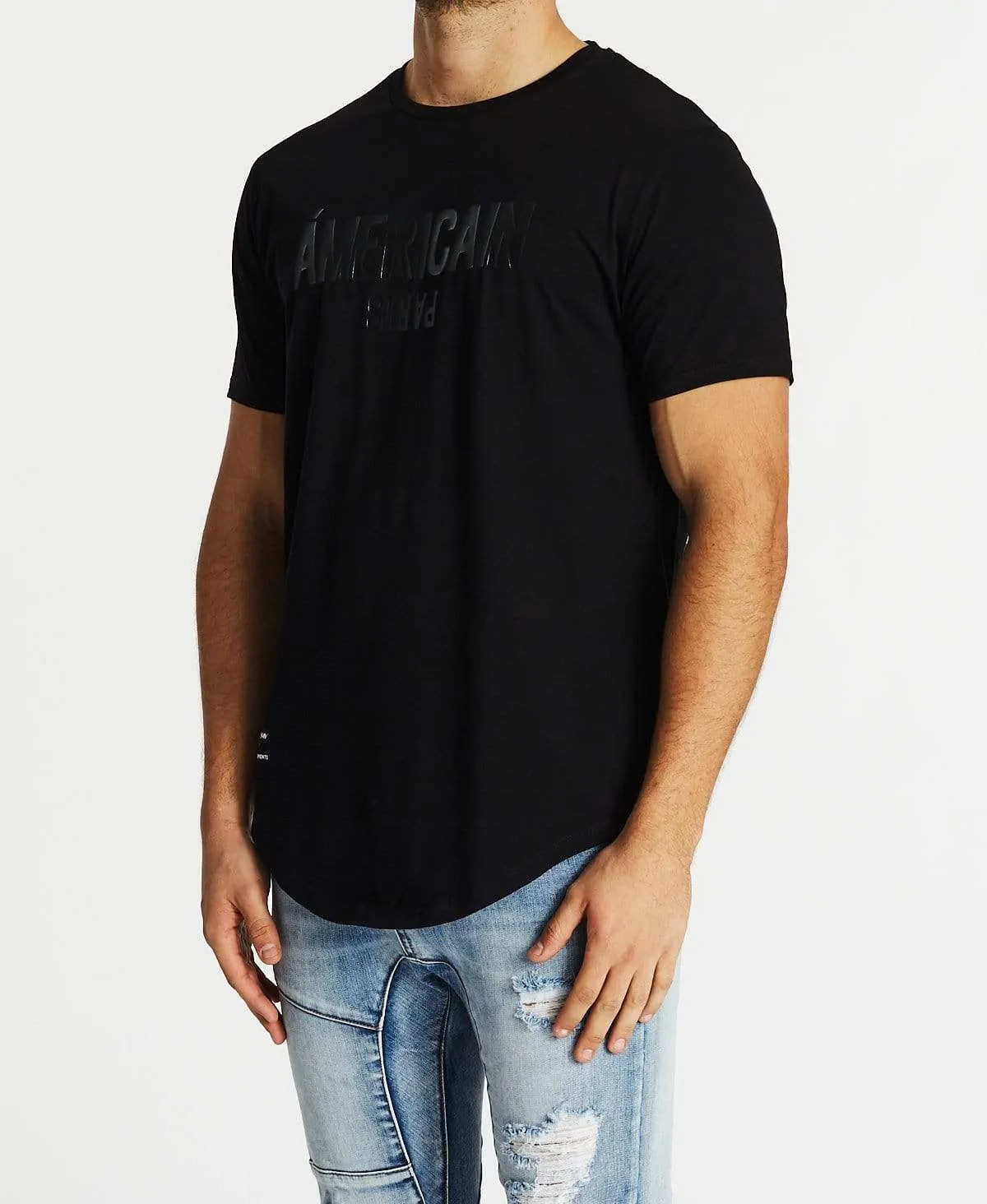 Ca Ca Va Vient Dual Curved T-Shirt Jet Black sold by Neverland product image thumbnail 2