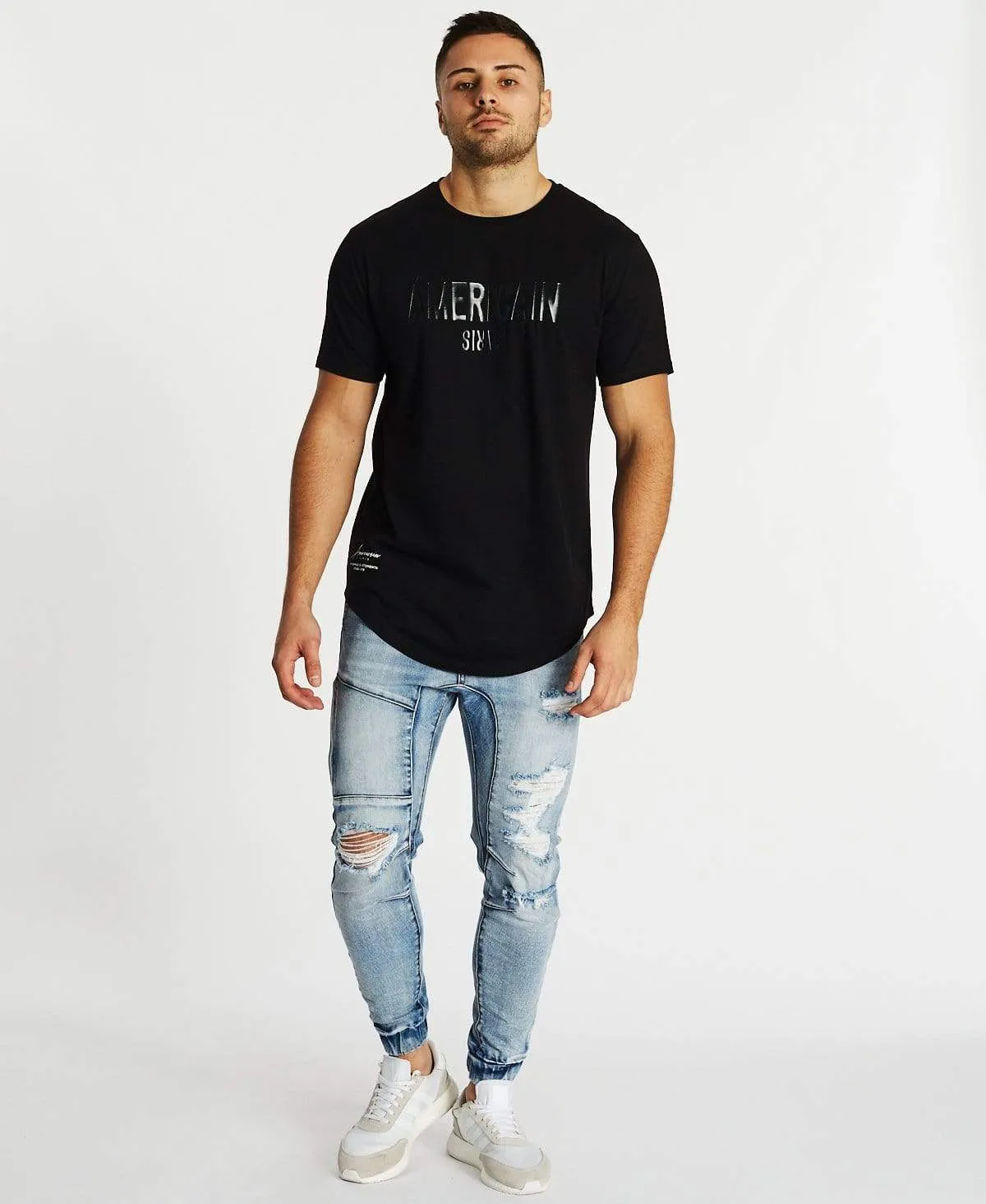 Ca Ca Va Vient Dual Curved T-Shirt Jet Black sold by Neverland product image thumbnail 4