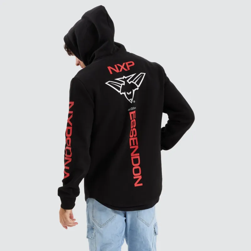 Essendon Bombers AFL Dual Curved Hoodie Jet Black sold by Neverland