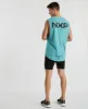 Turn Back Scoop Back Muscle Tee Pigment Aqua Green sold by Neverland