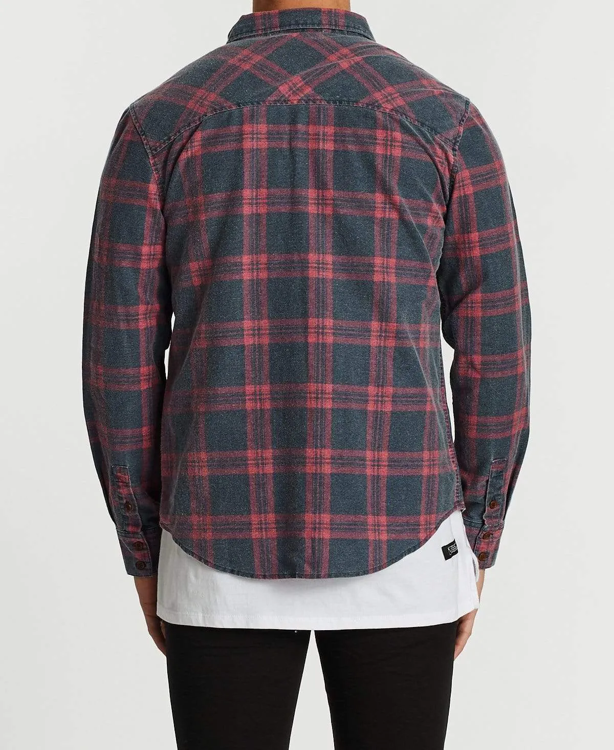 Charge Casual Long Sleeve Shirt Navy/Red Check sold by Neverland product image thumbnail 2