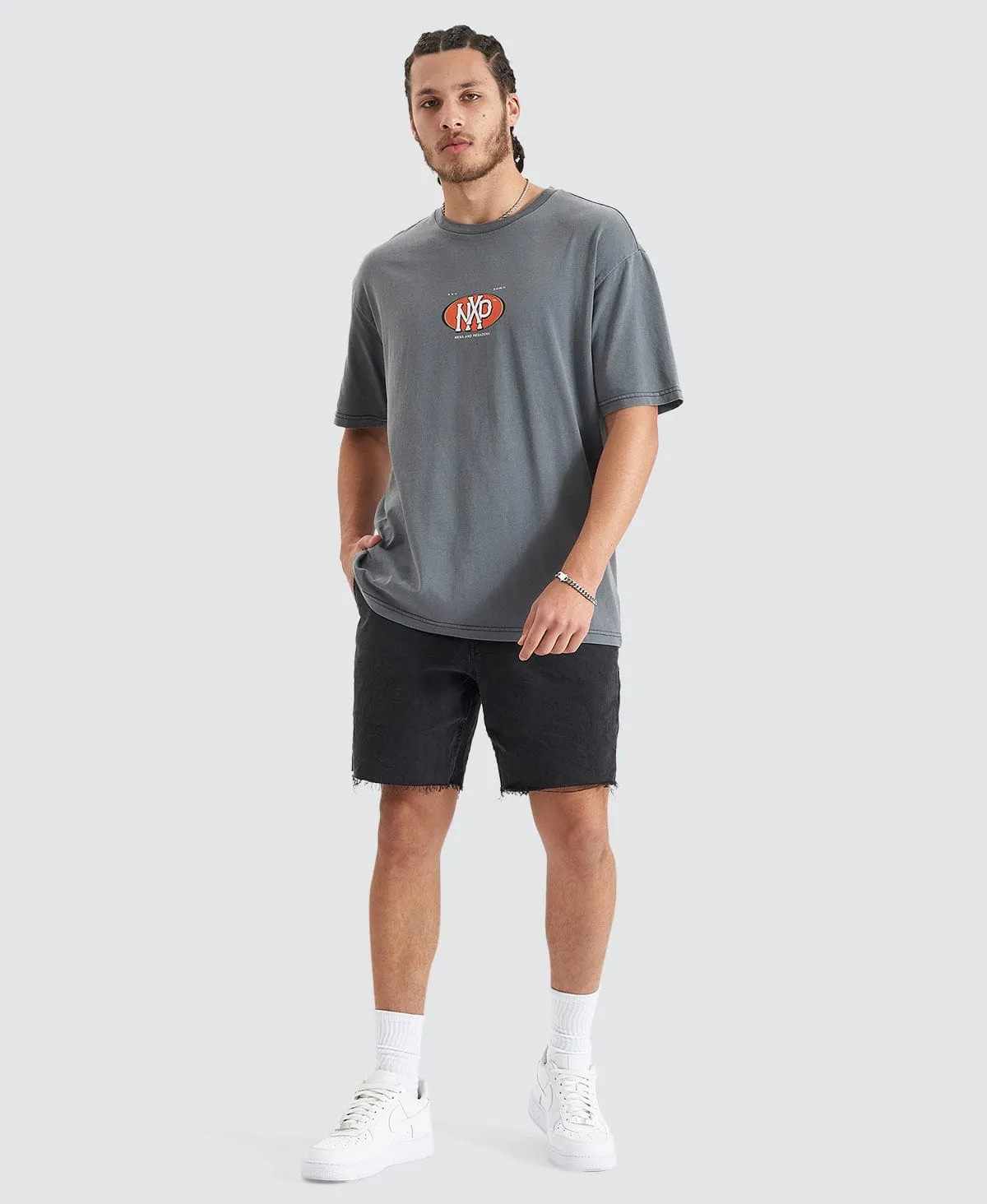 Profile Heavy Box Fit Tee Pigment Castlerock sold by Neverland product image thumbnail 4