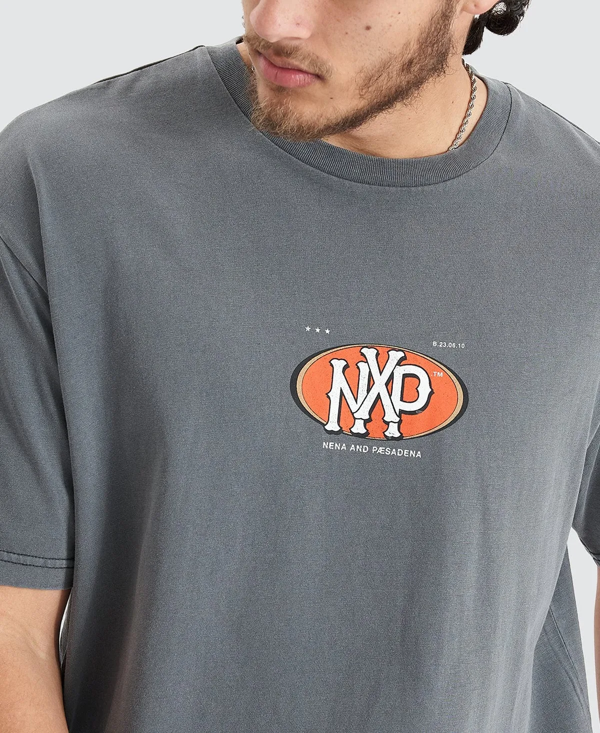 Profile Heavy Box Fit Tee Pigment Castlerock sold by Neverland product image thumbnail 3