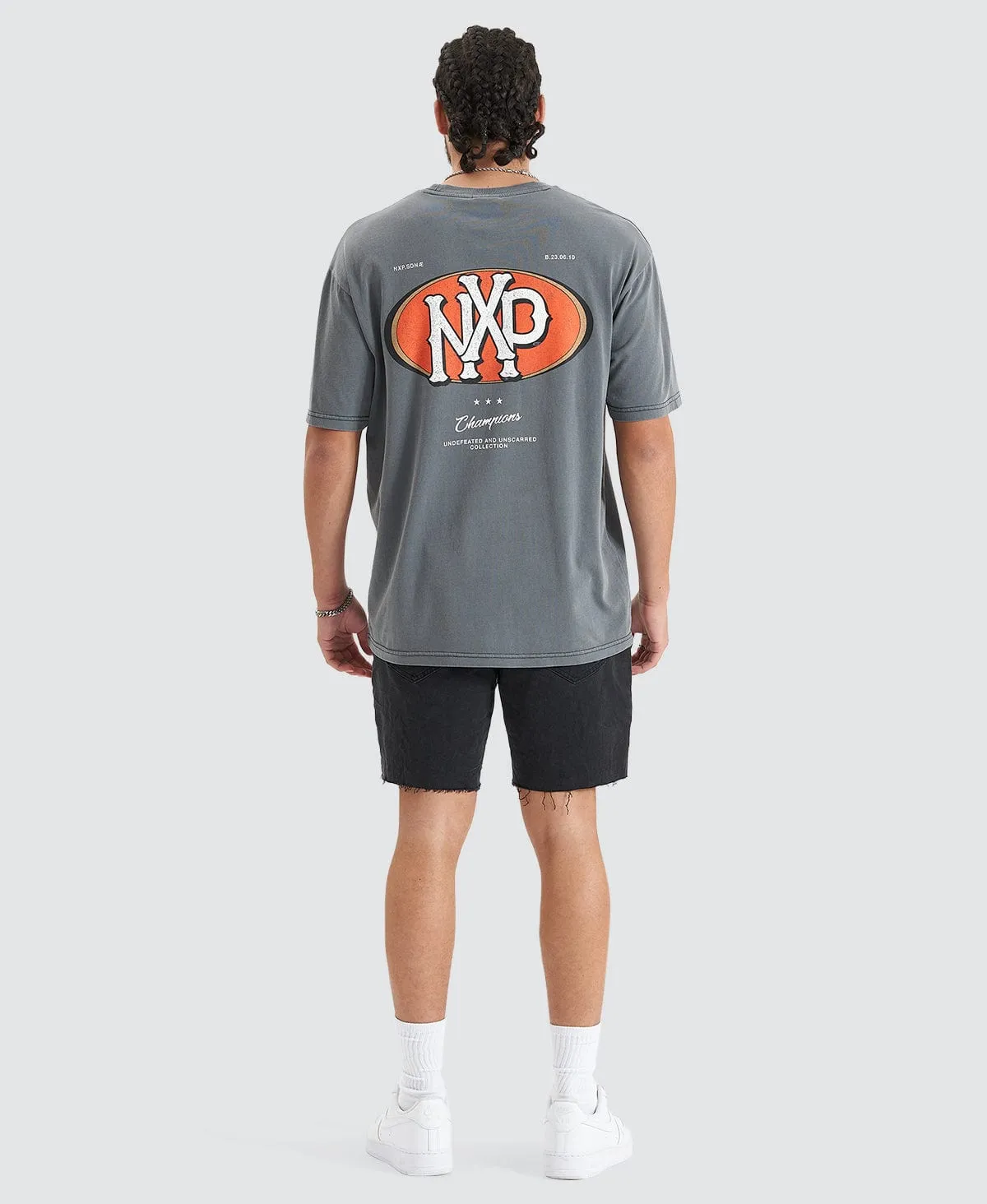 Profile Heavy Box Fit Tee Pigment Castlerock sold by Neverland product image thumbnail 5