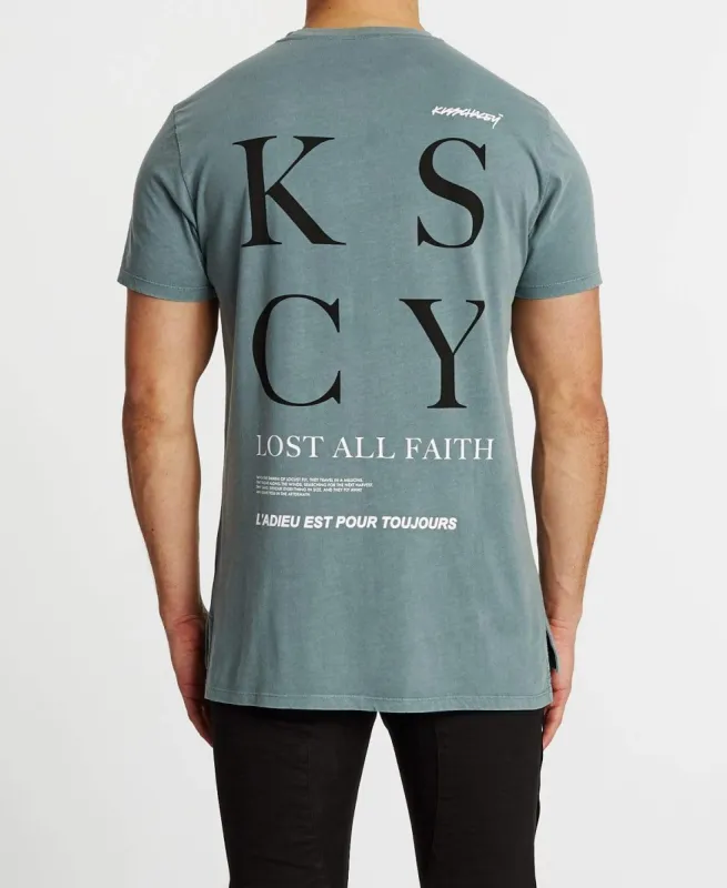 Capital Step Hem T-Shirt Pigment Lead sold by Neverland