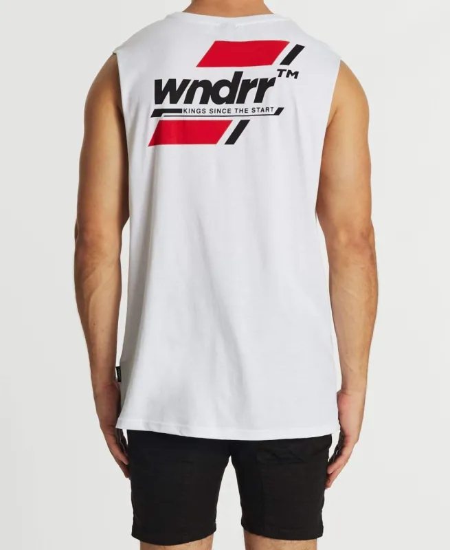Across Muscle Tee White sold by Neverland