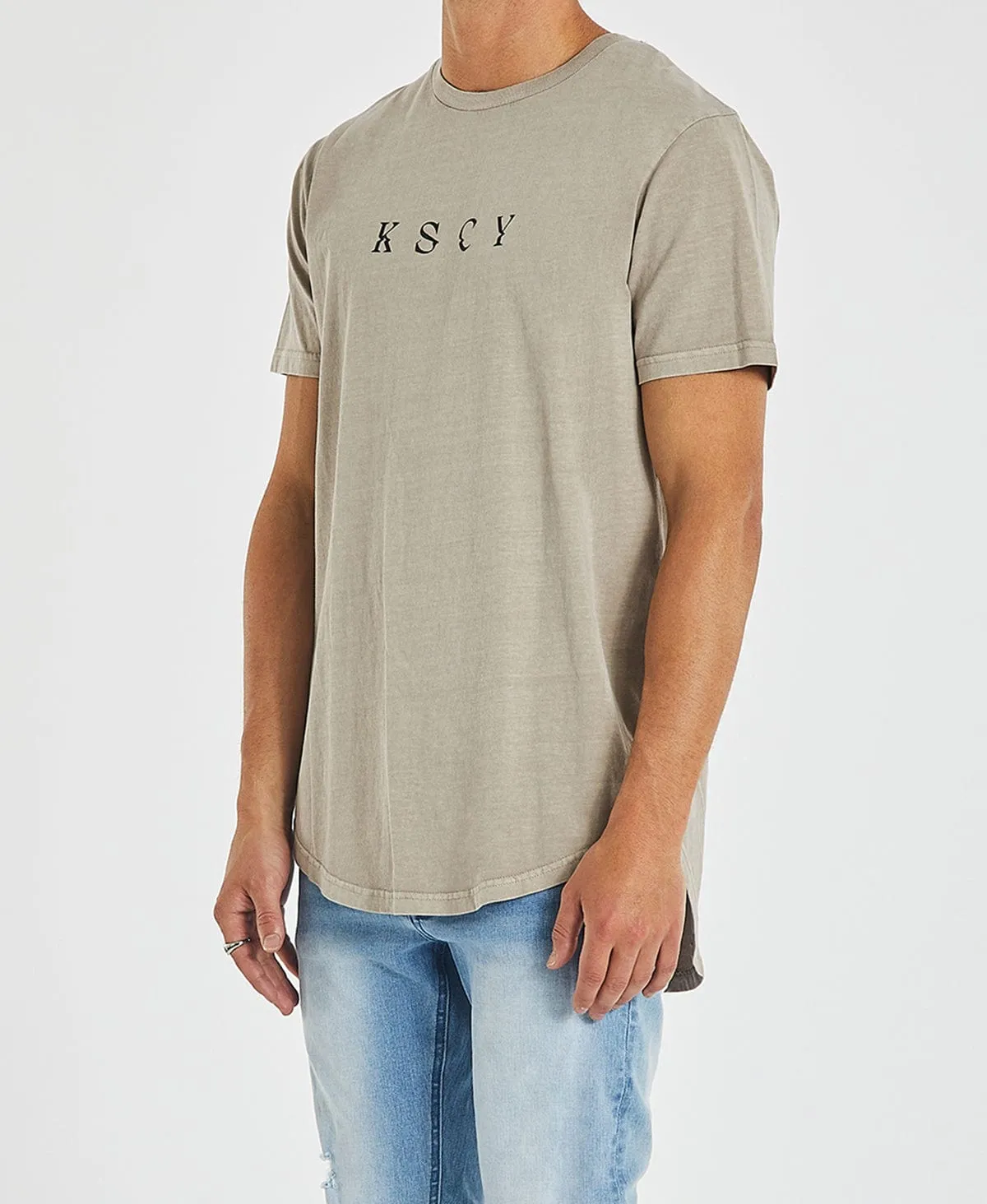 Montercy Dual Curved T-Shirt Pigment Warm Grey sold by Neverland product image thumbnail 4