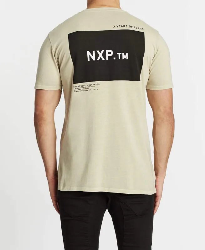 Close Your Mind Step Hem T-Shirt Pigment Sand sold by Neverland