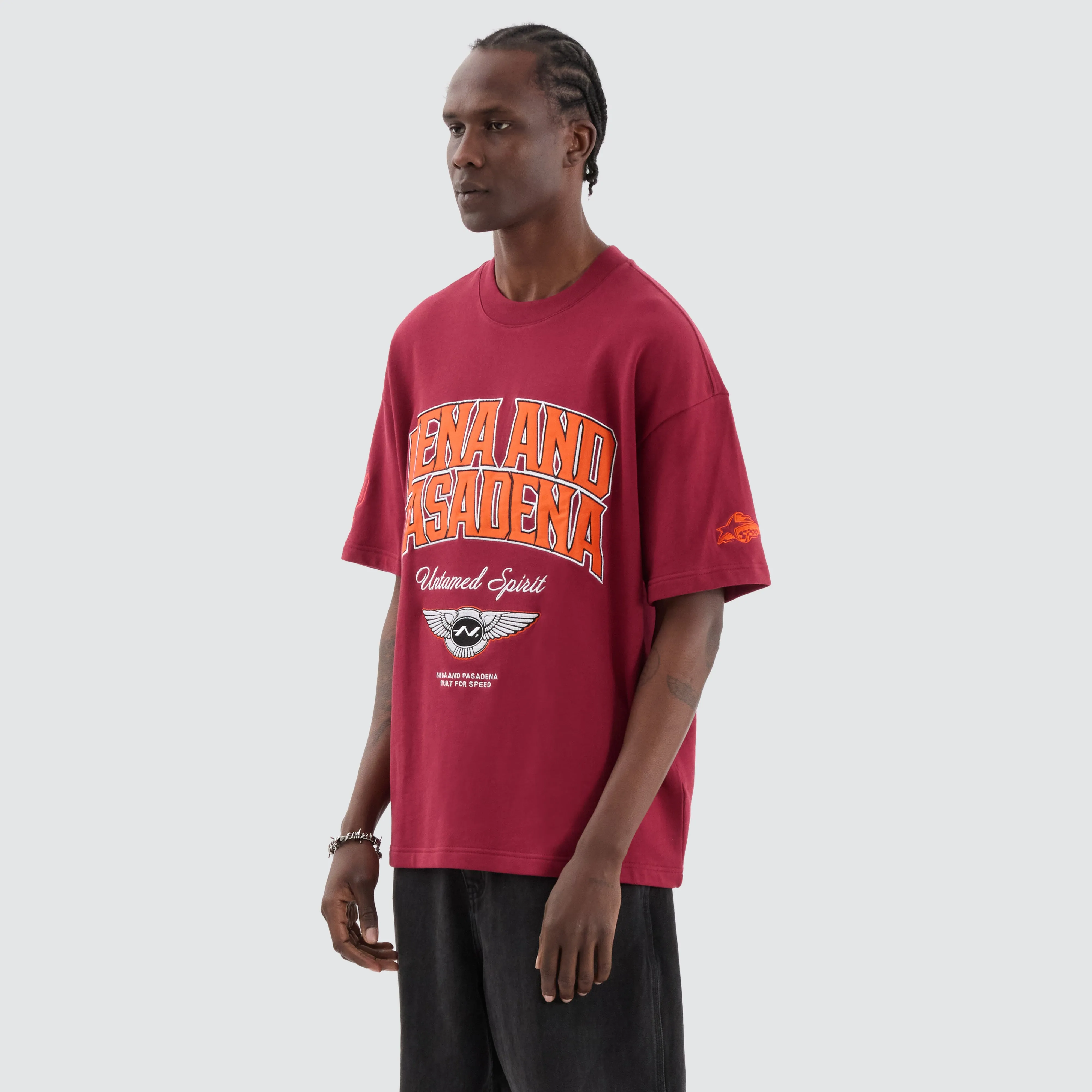 Wings Loopback Raptor Tee Maroon sold by Neverland product image thumbnail 3