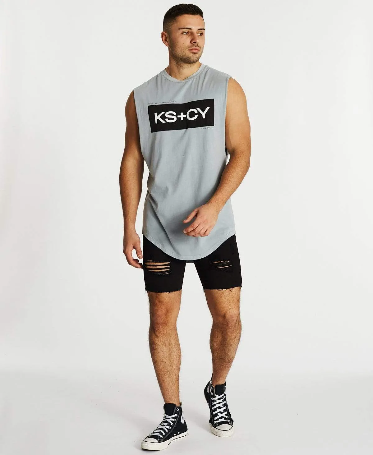 Destroyer Dual Curved Muscle Tee Pigment Quarry sold by Neverland product image thumbnail 4