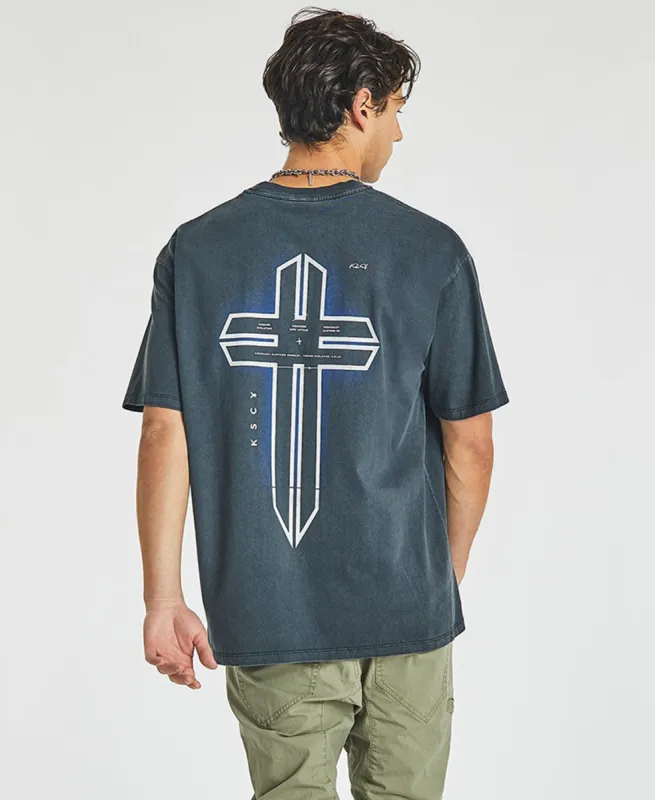 Bannock Box Fit T-Shirt Pigment Anthracite Black sold by Neverland