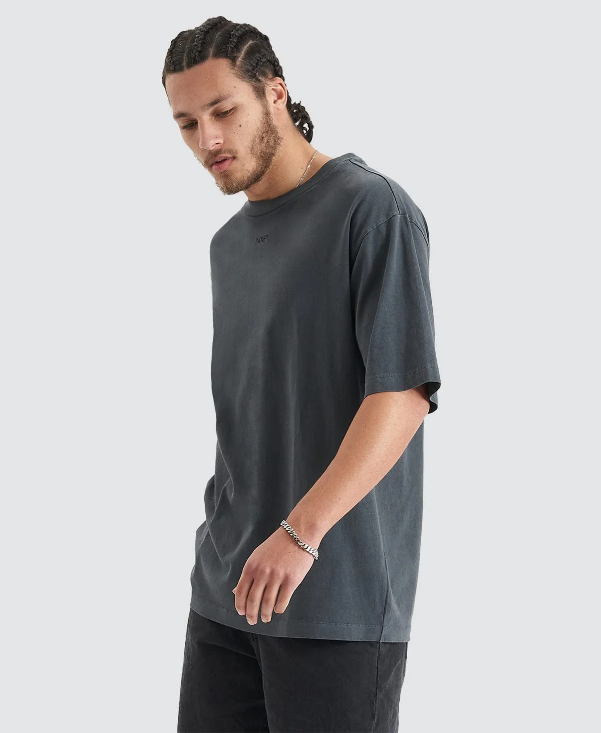 Origin Story Heavy Oversized Tee Pigment Asphalt sold by Neverland product image thumbnail 4