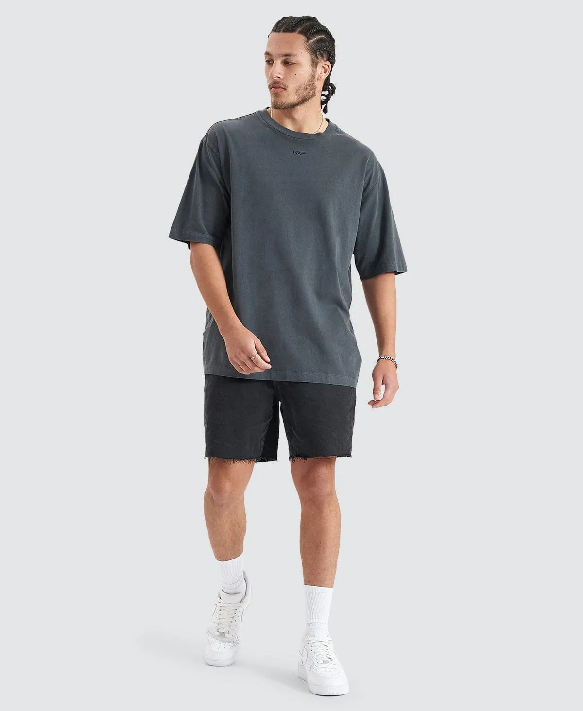 Origin Story Heavy Oversized Tee Pigment Asphalt sold by Neverland product image thumbnail 3