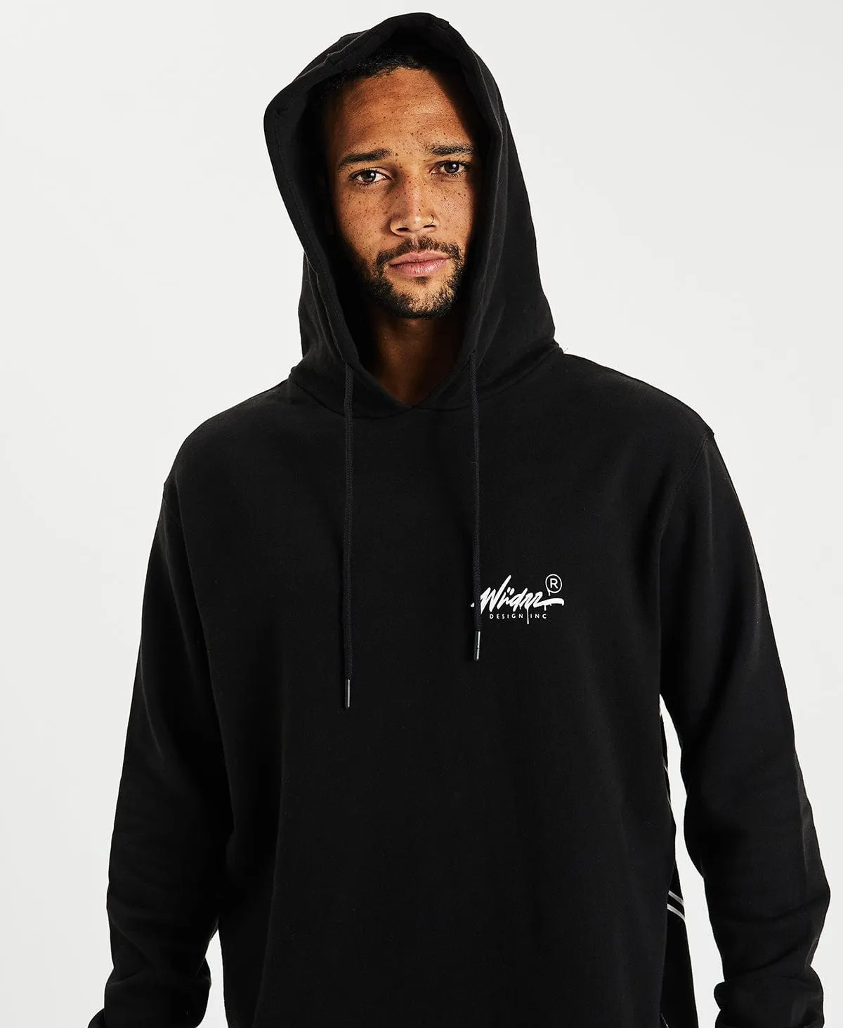Deface Curved Hem Hoodie Black sold by Neverland product image thumbnail 3