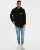 Deface Curved Hem Hoodie Black sold by Neverland