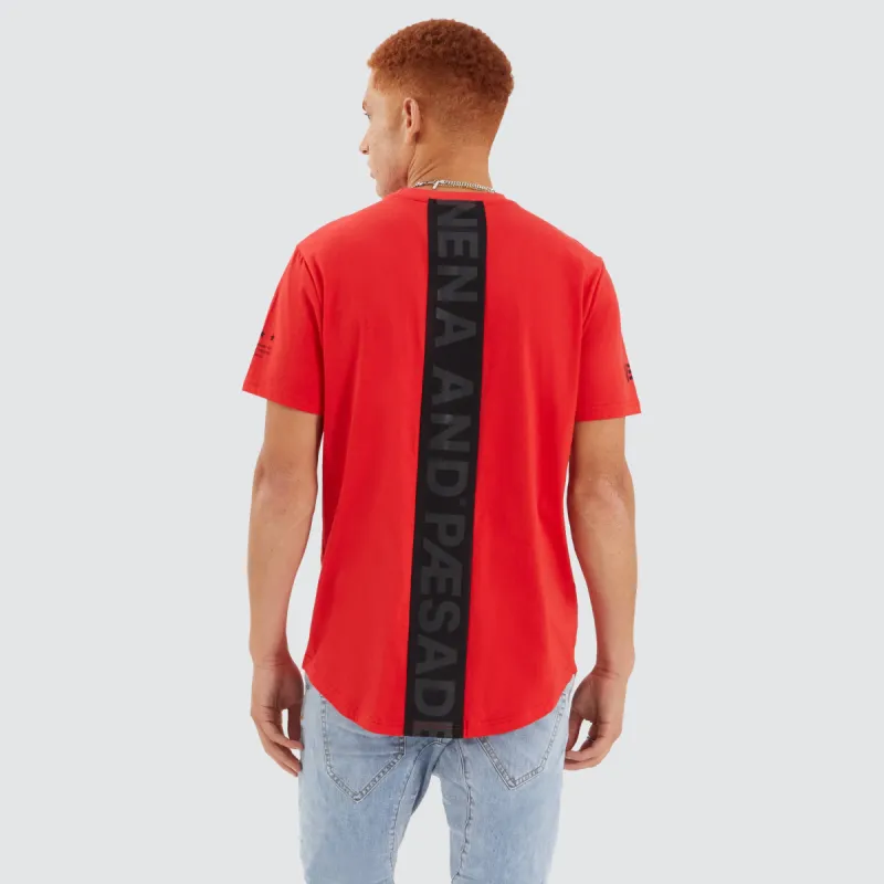 Extension Dual Curved Tee Poppy Red/Black sold by Neverland